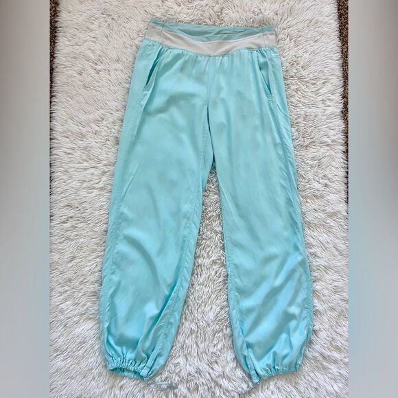 Lululemon Serene Loose Fit Pants Aqua Blue Size 10 - Picture 2 of 7